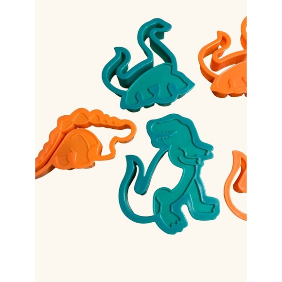 Dinosaur-Themed Cookie Cutter Set Plastic for Cookie Making or Play-Doh Fun - Picture 3 of 10